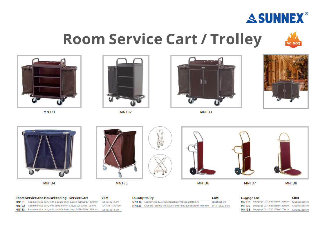 SUNNEX nye produkter: Room Service Cart / Trolley