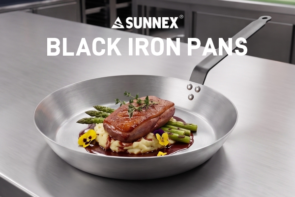 SUNNEX Varme non-stick aluminium stegepander & sorte jern pander