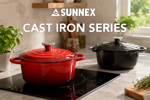 SUNNEX Premium Emalje Støbejern Køkkengrej Series