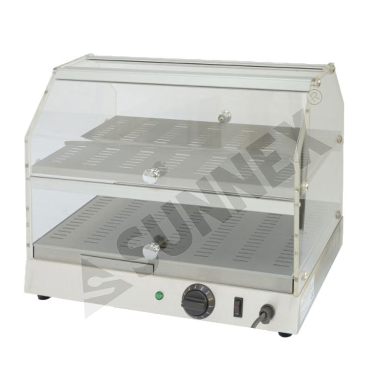 Kommerciel 2 stativer Elektrisk Hot Display Case