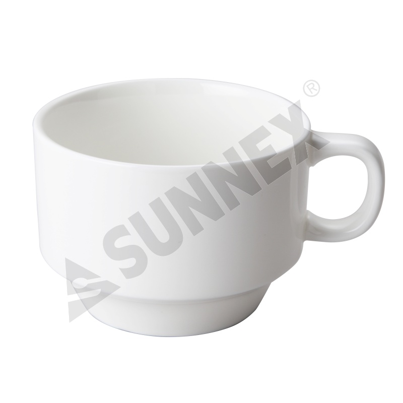 Hvid farve porcelæn kaffekop